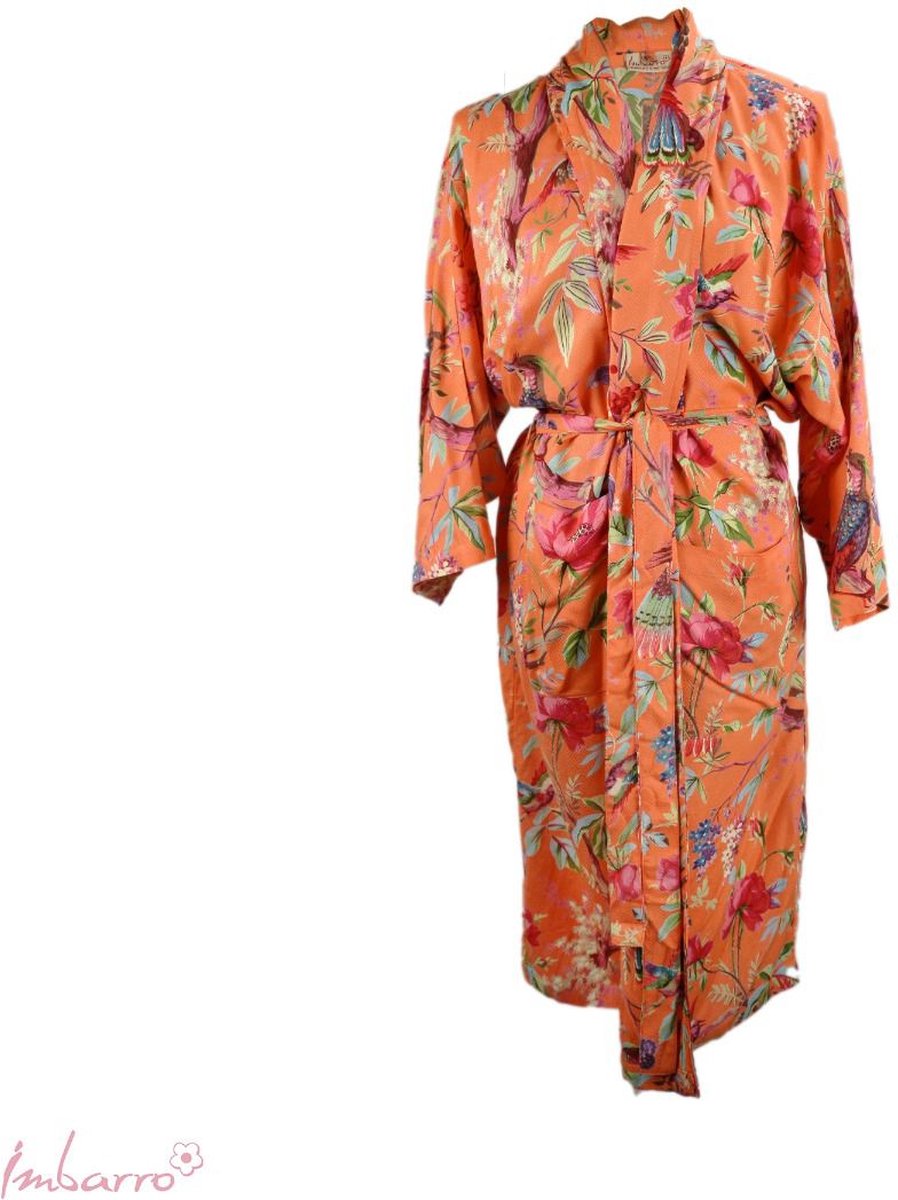 Imbarro - Kimono - Ochtendjas - Badjas - Royal Paradise - Mandarin - One size - Viscose