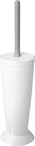 Toiletborstel - Toilet borstel - Toiletborstel wit - Toiletborstel staand - Toiletborstel met houder - Staand - Gesloten en polypropyleen - BPA-vrij - Witte kleur - Afmetingen 9,5 x 9,5 x 39,5 cm