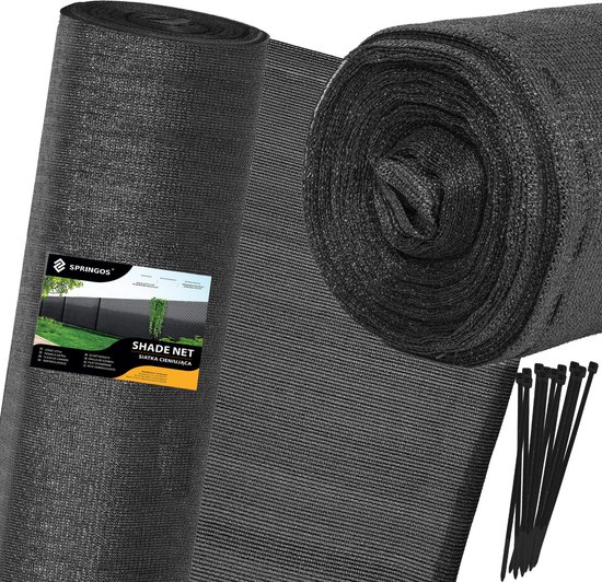 Filet de visibilité | Tissu de vue | Filet de confidentialité | Voile d'ombrage | Rouleau 1, x 25 m | 63 % d'ombre | 65g/m² | Anthracite