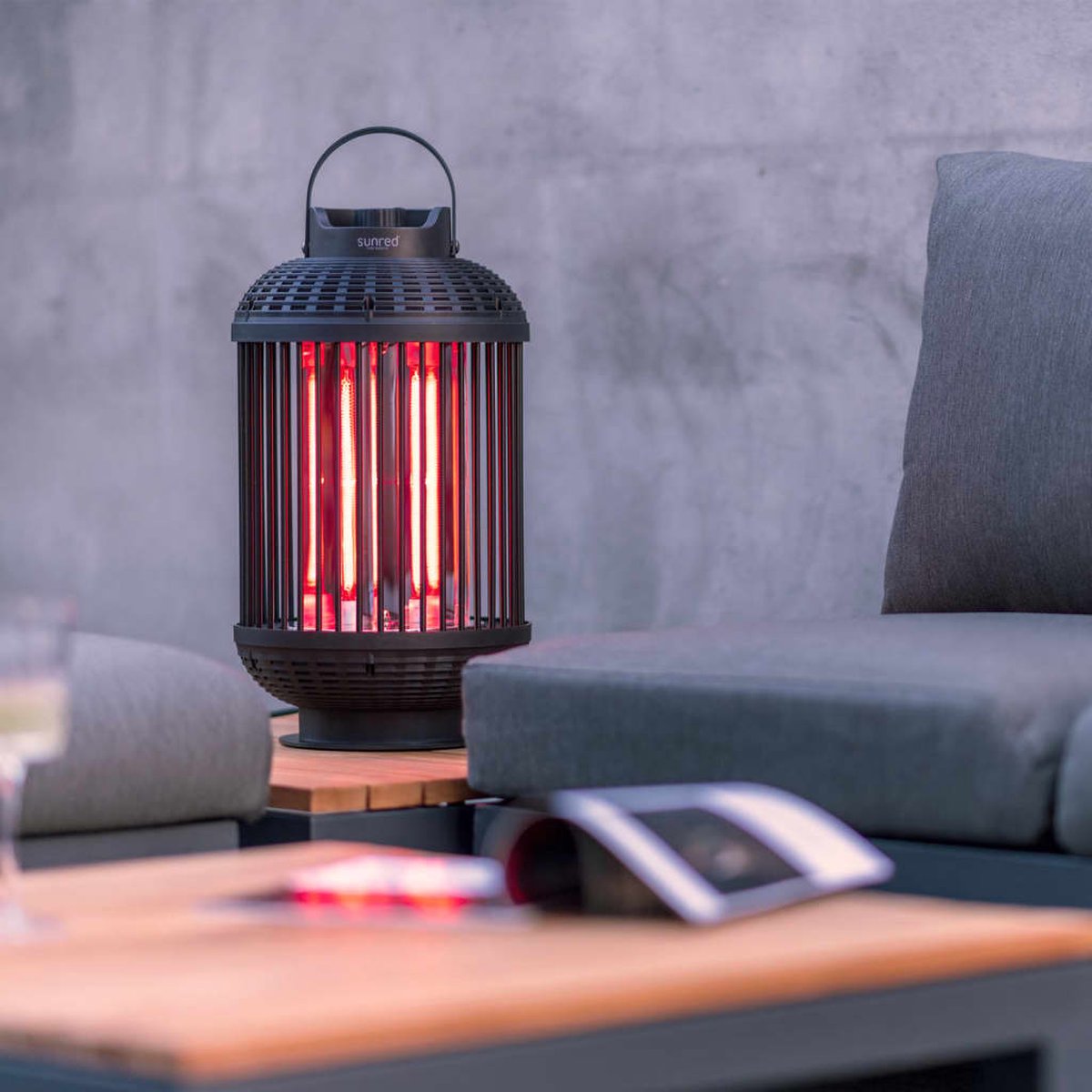 Sunred Dark 1200 W - Tabletop patio heater - Black