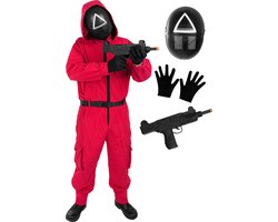 FUNIDELIA Déguisement Squid Game avec masque et arme - Squid Game - Taille : L/XL