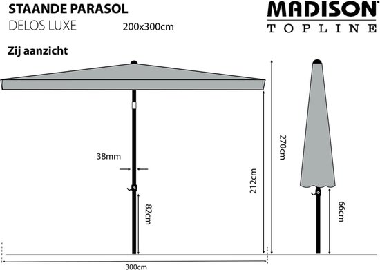Madison - Parasol Delos - 300x200 - Taupe