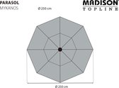 Madison Stokparasol Asymetric Sideway 360x220 cm. - Grey