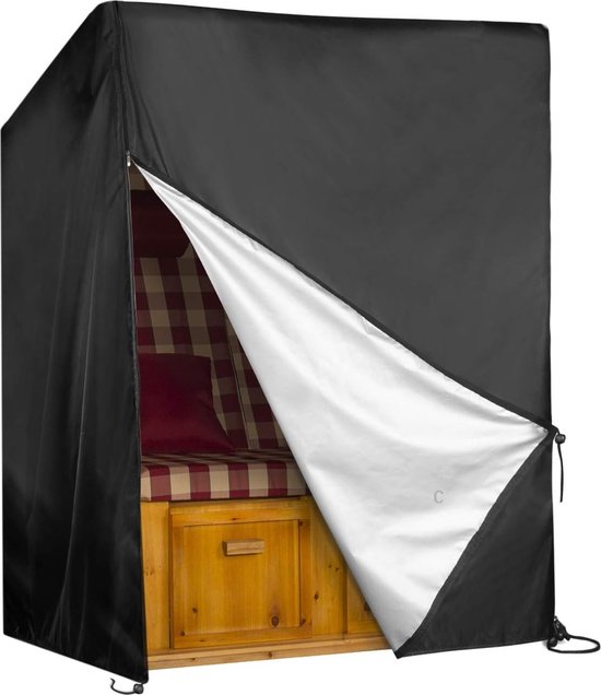PATIO PLUS Beschermhoes voor strandstoel, weerbestendig, waterdicht, scheurvast, UV, 125 x 90 x 165/130 cm (transparant