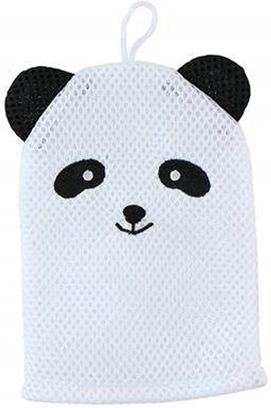 Badhandschoen voor Kinderen en Volwassenen Witte Panda - Baby Shower Glove - Douche Handschoen - Washandjes Baby