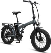 Grunberg E-Transformer Fatty opvouwbare e-bike 250 Watt motorvermogen maximale snelheid 25km/u 20’’ banden 7 versnellingen