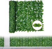 1 rol kunstklimop, inkijkbescherming, omheining, groen, tuinscherm, watermeloenblad, decoratie, uv-bescherming, voor buiten, tuin, terras en achtertuin (0,5 x 1 meter)
