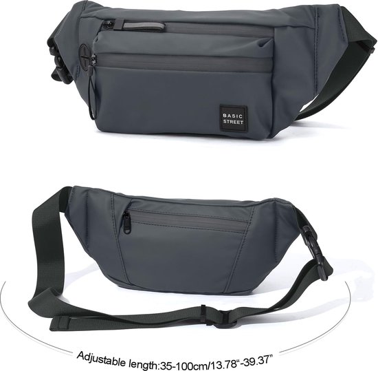 Buiktas, riemtas voor dames en heren, heuptas, heuptas voor dames en heren, sport, zwart, waterdicht, voor reizen, iPhone, werknemer, camping, wandelen, fitness, fiets, jacht