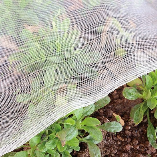 Cootly Fijnmazig plantenbeschermingsnet, insectenwerend net met ritssluiting en trekkoord, ademend, scheurvast, voor het beschermen van fruitbomen, groenten tegen insecten, 4 stuks, 70 x 100 cm