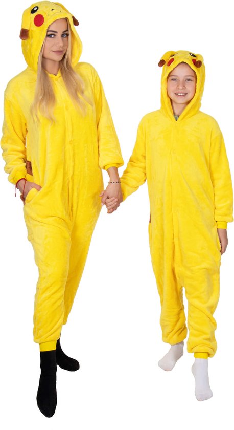Springos Pikachu Onesie - Costume Pikachu - Enfants - 120 - 130 Cm