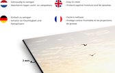 Spatscherm keuken 120x80 cm - Kookplaat achterwand Zon - Vogel - Zee - Muurbeschermer - Spatwand fornuis - Hoogwaardig aluminium