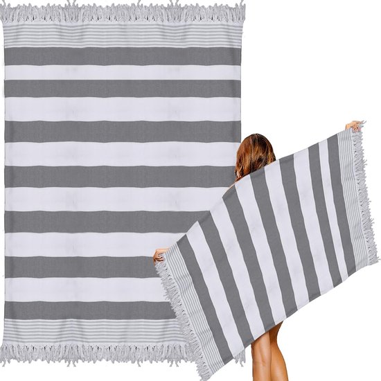 Telo Mare In Microfibra Extra Large 100x180 Cm A Righe Arcobaleno - Asciugamano Da Viaggio, Sport, Spiaggia E Picnic Per Bambini E Adulti