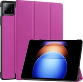 Case2go - Tablet hoes geschikt voor Xiaomi Pad 6S Pro - Tri-fold Case - Auto/Wake functie - Paars