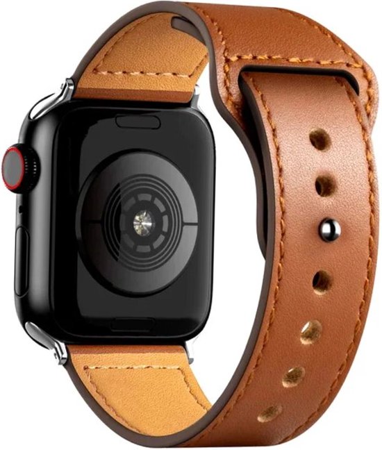 Innerlight® Leather+ - Marron - 38 mm/40 mm/41 mm - Bracelet en cuir pour Apple Watch - Compatible avec les séries 1/2/3/4/5/6/7/8/9/10/SE