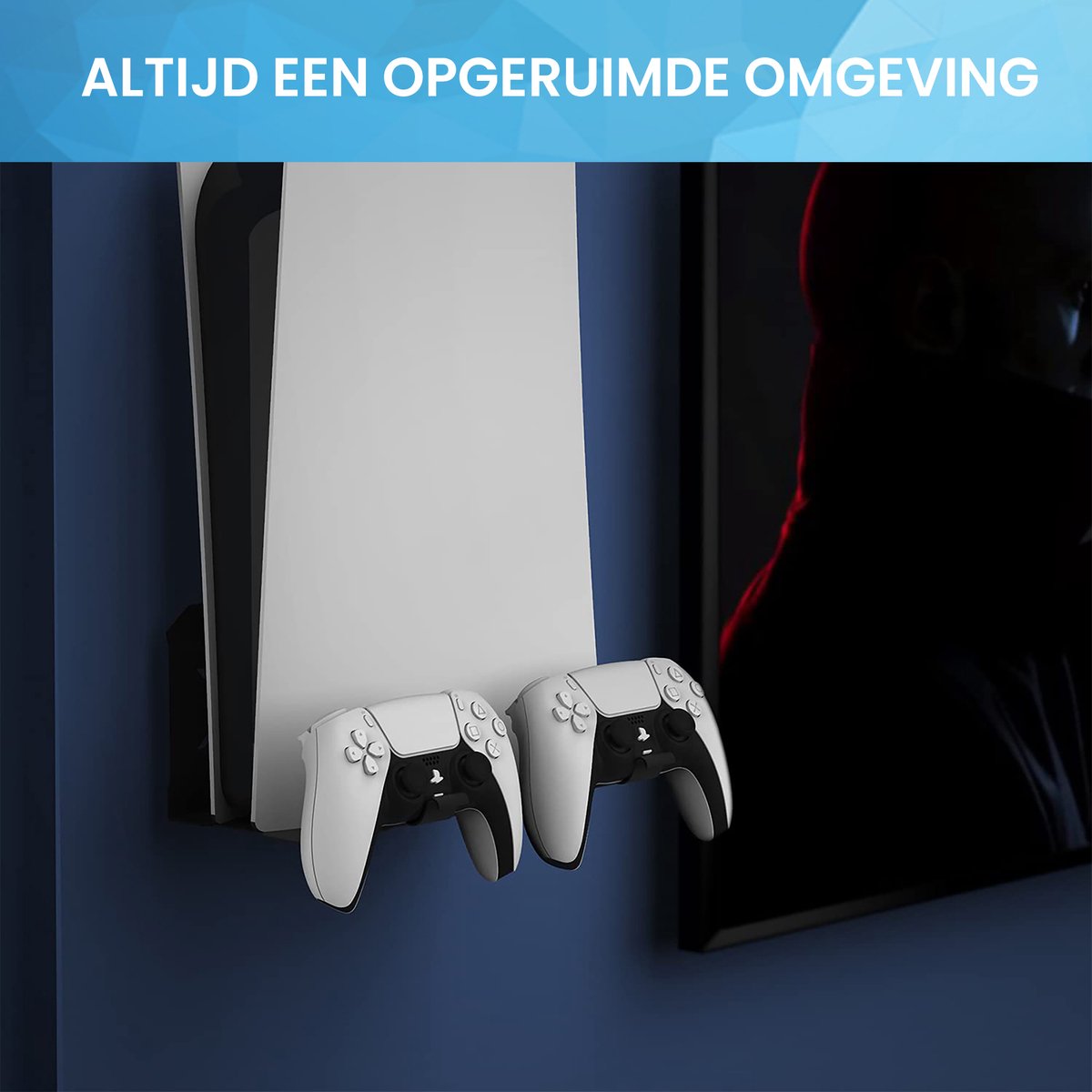 YONO Muurbeugel geschikt voor Playstation PS5 - Wall Mount - Houder DualSense Controller - Accessoires - Zwart – foto 7