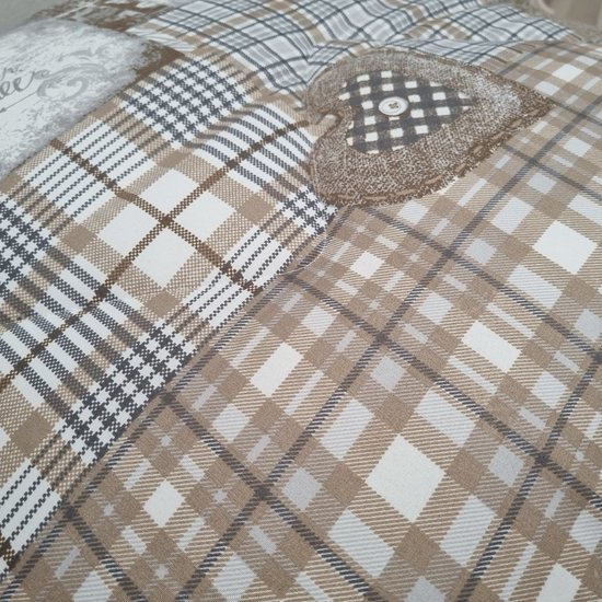 Beau Maison Bedrukt Dekbed - Dekbed Zonder Overtrek - Beige Taupe - 200 x 200 cm - Hoesloos - 2 in 1 dekbed - Wasbaar van Beau Maison — afbeelding 5