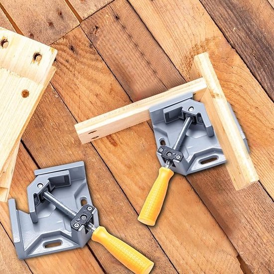 1 set positioneringshoeken, haakse klem met klem, hoekklemmen