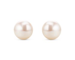 Miore Zilver Oorbellen - Gemaakt van Zilver - Met Zoetwaterparels - Handgemaakte Sieraden - Hypoallergene Knopjes - Elegante Dames Sieraden - 10 mm