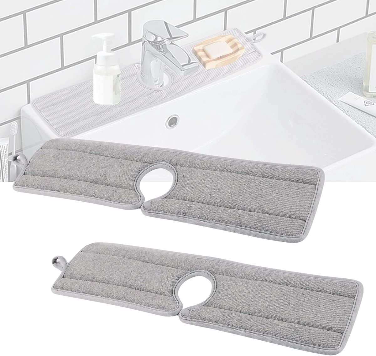 ZEBROAU Siliconen Sink Kraan Mat voor Aanrecht Splash Guard