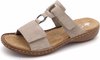 Rieker Dames Slipper - 60885-62 Beige - Maat 40