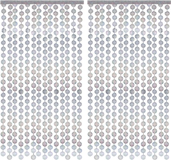 Disco-regengordijn - Zilveren glittergordijn voor feesten en kerstversieringen