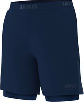 Jako Power 2-In-1 Short Dames - Marine | Maat: 38