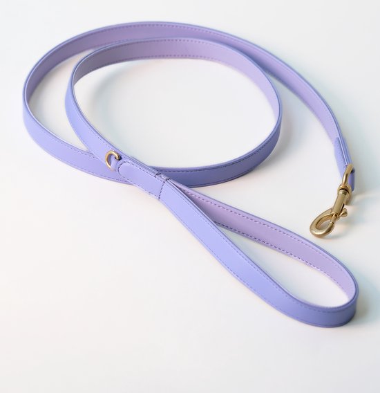 Foto: Wiggled hondenriem vegan leer maat s lengte 1 50 meter breedte 1 5 cm trendy en hip bijpassende halsband mogelijk kleine hond lila