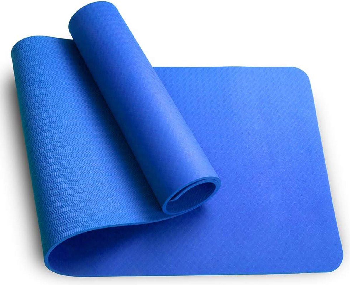 Yoga / Gymnastiek / Oefenmat van thermoplastisch elastomeer (TPE) / Milieuvriendelijk, antislip, hypoallergeen en huidvriendelijk / Ideaal voor yoga, pilates en fitness / met tas en draagriem