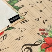 Vlekbestendig tafelkleed van hars Belum Christmas Sheet Music 300 x 140 cm