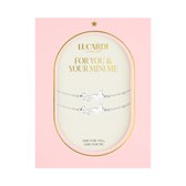 Lucardi Femme Bracelets en acier Mère/Fille papillon - Bracelet - Acier - Couleur argent - 20 cm