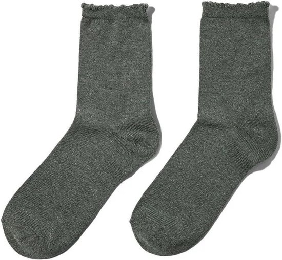 Pieces dames sokken 1-pack - Glitter -onezise - DS17078534 - Groen.