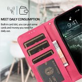 Mobigear Telefoonhoesje geschikt voor Apple iPhone 15 Pro Hoesje | Mobigear Wallet Uitneembare 2in1 Bookcase Portemonnee | Pasjeshouder voor 3 Pasjes | Telefoonhoesje voor Pinpas / OV Kaart / Rijbewijs - Roze