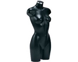 Gruppo Corso Paspop Dames Torso Zwart - Chromen Dop - Mannequin