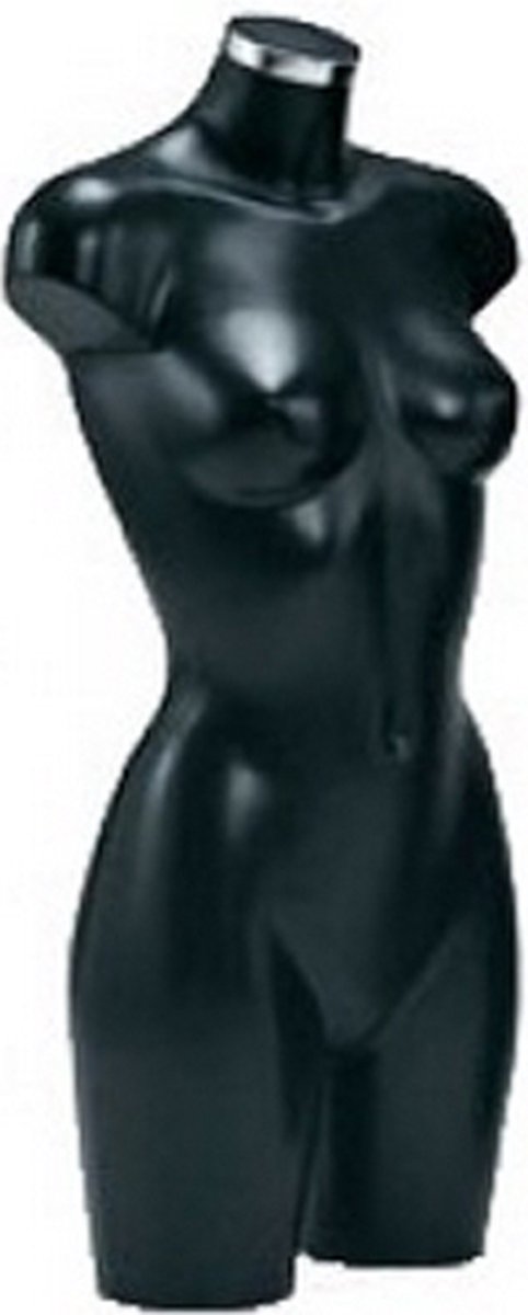 Gruppo Corso Paspop Dames Torso Zwart - Chromen Dop - Mannequin
