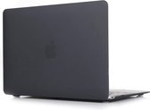 Macbook Air (2018) 13,3 inch Premium bescherming matte hard case cover laptop hoes hardshell + dust plugs |Zwart / Black|TrendParts