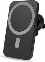 Nuvance - Telefoonhouders Auto - Geschikt voor MagSafe iPhone 12/13/14/15 - Telefoonhouder met Draadloze Oplader - Magnetische Autohouders - Zwart