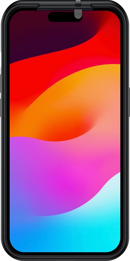 Valenta x Spy-Fy - Coque iPhone 15 Pro avec caches d'appareil photo à l'avant et à l'arrière | Protège votre vie privée et vos Caméras | Valenta Étui de confidentialité Smokey Zwart