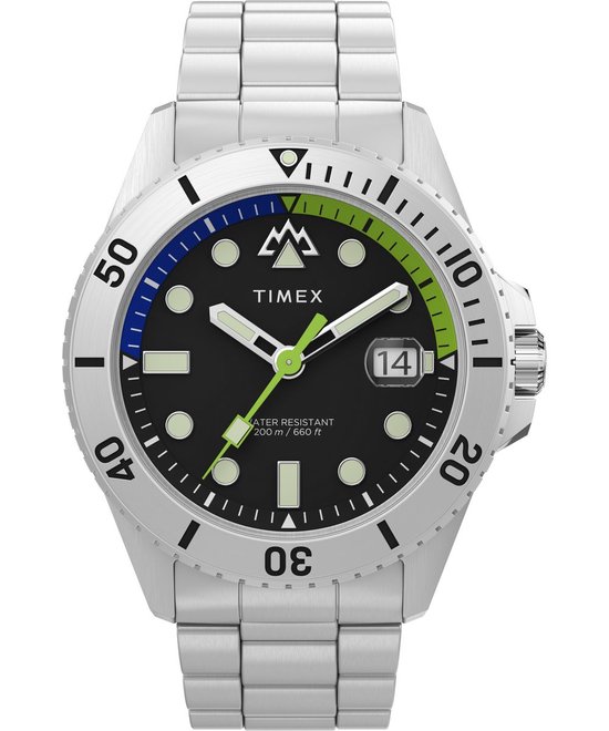 Timex Freedive TW2W41900 Horloge - Staal - Zilverkleurig - Ø 42 mm