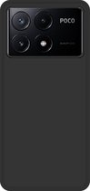 Coque Compatible avec Xiaomi Poco X6 Pro 5G Coque Siliconen Cover Case - Coque Compatible avec Xiaomi Poco X6 Pro Cover Back Case - Zwart