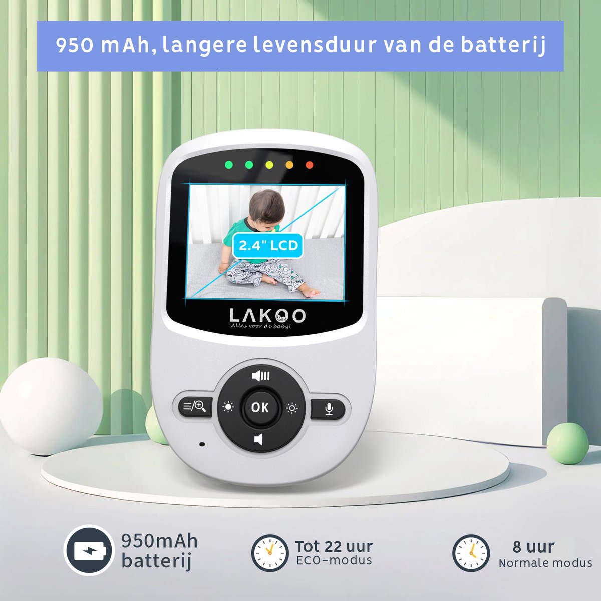 LAKOO MiniGuard Vision B - Babyfoon met monitor - Babyfoon - afbeelding 3
