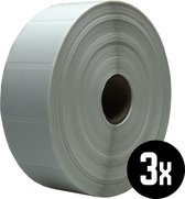 DULA Compatible Zebra Labels 32x25mm - 2580 etiketten per rol - kern 25mm - Wit - Permanent - 3 rollen