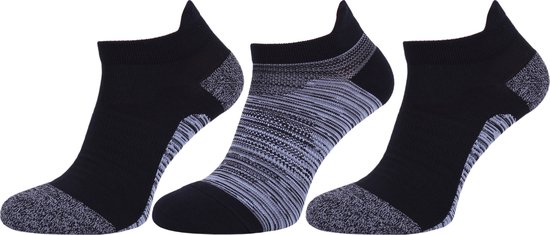 3 x OEKO-TEX zwart-grijze sokken