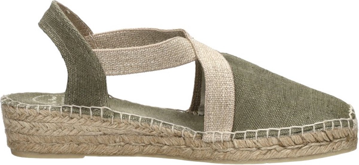 Toni Pons Verdi-V Dames Espadrilles Caqui | Groen | Canvas | Maat 44 | VERDIVcaqui