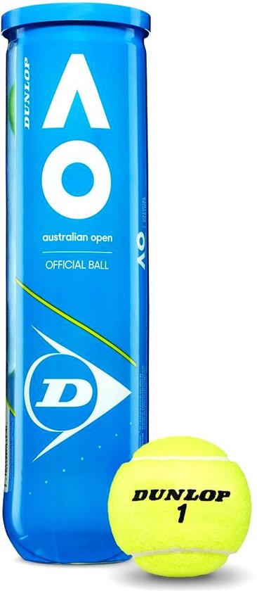 Dunlop Australian Open Tennisballen - 4 stuks