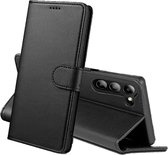 Samsung Galaxy S24 Zwarte portemonnee met magnetische klep en kaartopslag