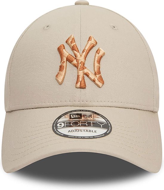 Casquette trucker beige pour femme A Frame League Essential New York Yankees MLB New Era
