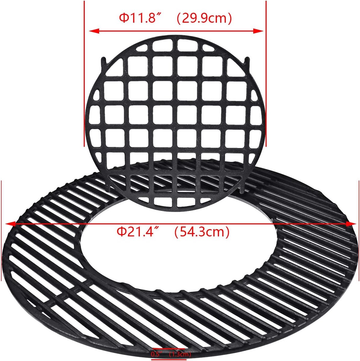 BBQ-Toro Gietijzeren grillrooster met 3 poten, rond, Dutch Oven
