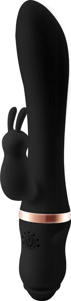 Goedkoopste Cupitoys® Tarzan vibrator met rabbit - 22,5cm - Zwart - 7 standen - Vibrators voor vrouwen en mannen - Sex toys voor vrouwen en mannen