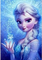 Diamond Painting van Disney's Elsa op Canvas: Een Sprankelende Creatie van 30 bij 40 cm - Blauw