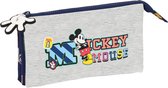 Pennenetui met 3 vakken Mickey Mouse Clubhouse Only one Marineblauw 22 x 12 x 3 cm